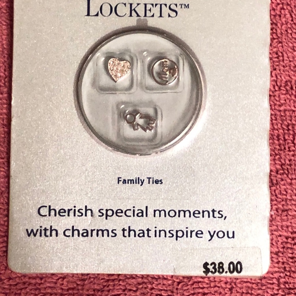NWT Silverworks Silver Plated Family Ties Lockets
